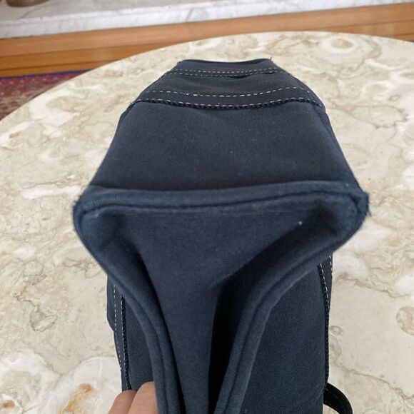 Authentic HERMES Deauville MM Hand Tote Bag Canvas Black - Picture 9 of 15